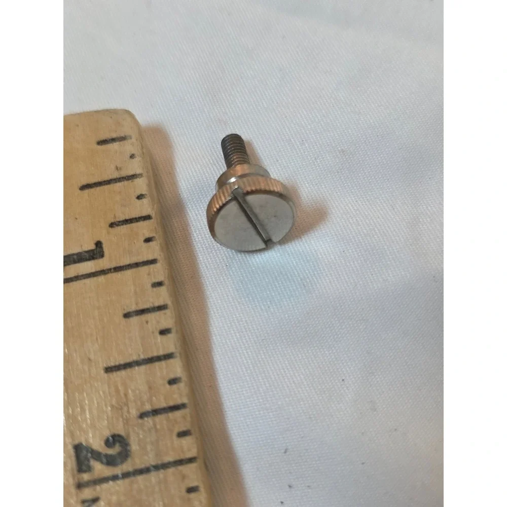 Vintage Sewing Machine Presser Foot Thumb Screw Silver Tone Metal Replacement